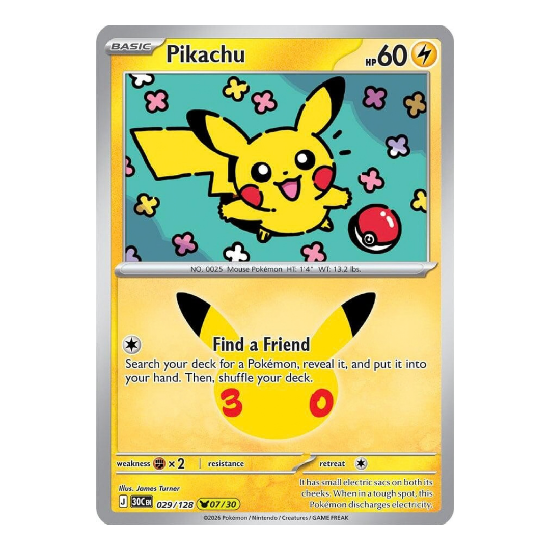 Pikachu 029/128 - 30th Celebration