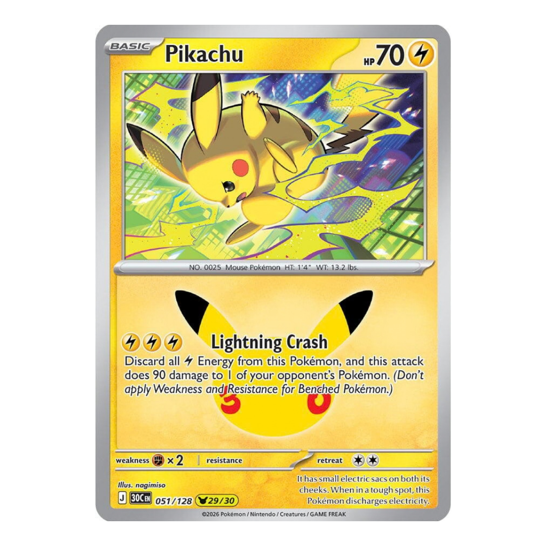 Pikachu 051/128 - 30th Celebration